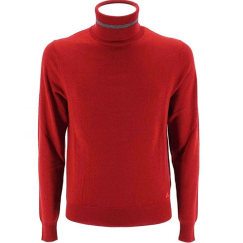 Dolcevita Uomo CAIRI misto lana con logo ricamato Rosso PEUTEREY- Francavilla Moda